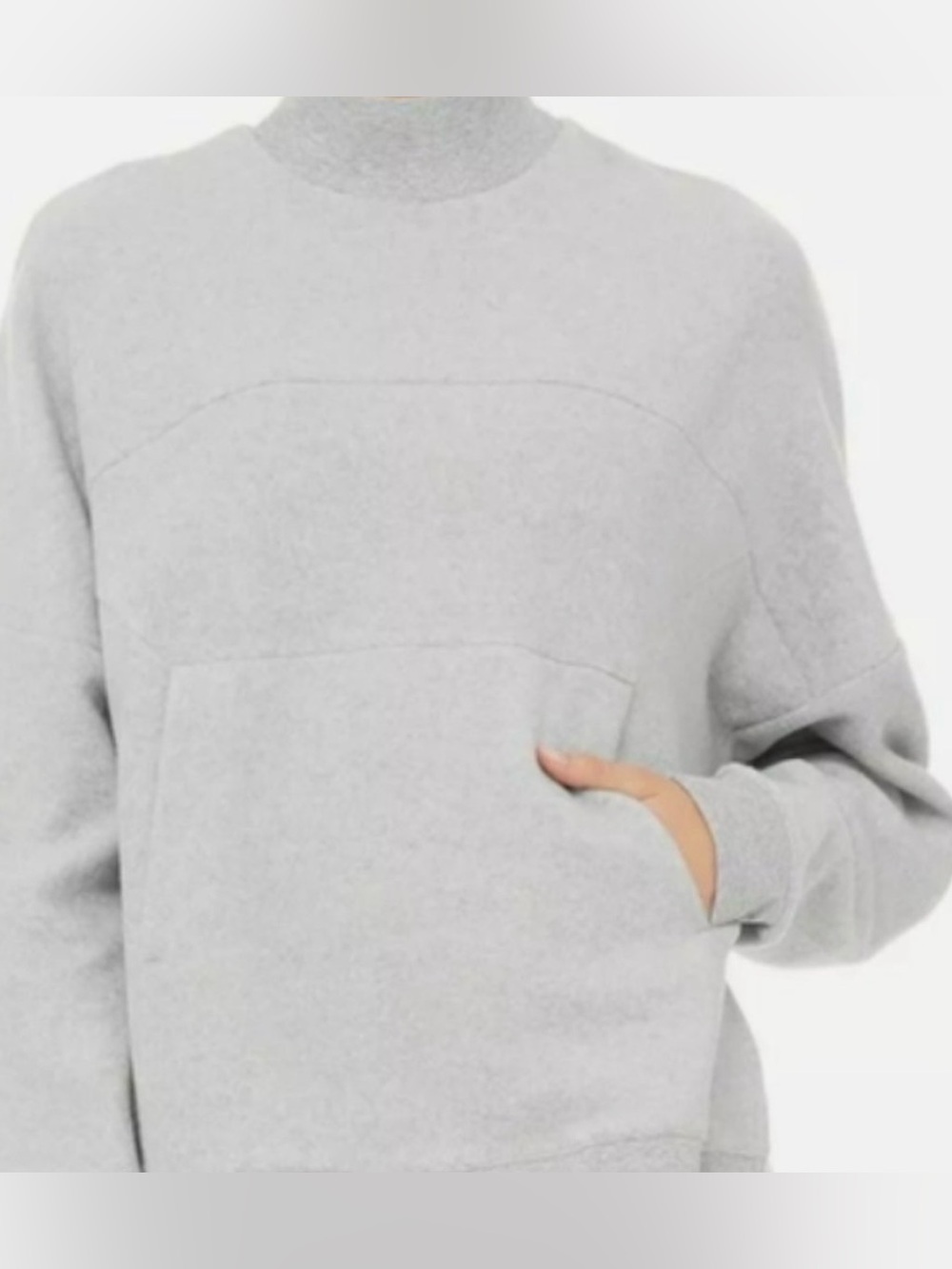 Alo Mock Neck Segment Pullover Sweatshirt